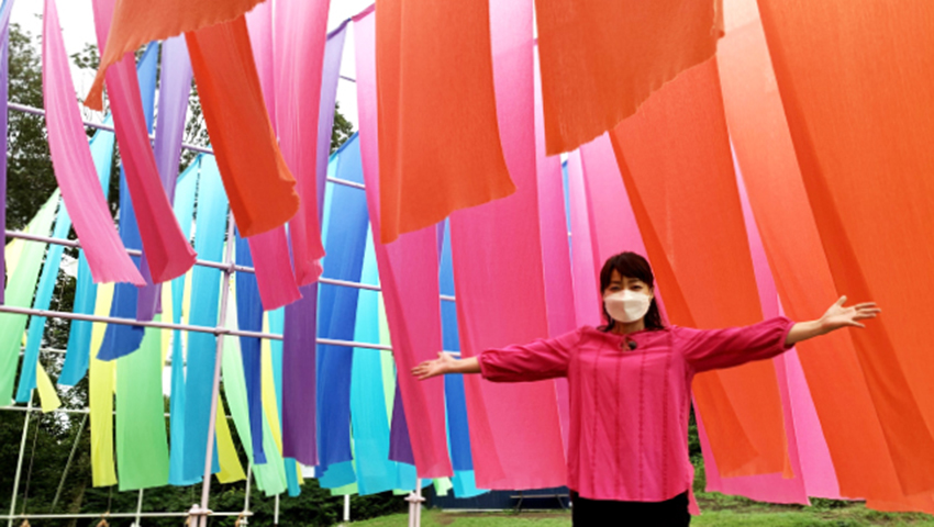 琵琶湖と天空の花畑　～滋賀県⾼島市～